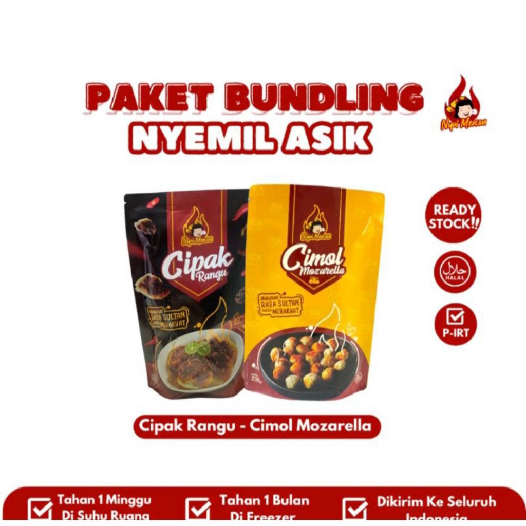 

PAKET BUNDLING ISI 2 CEMILAN NYAI MERCON (Cimol Mozarella & Cipak Rangu)