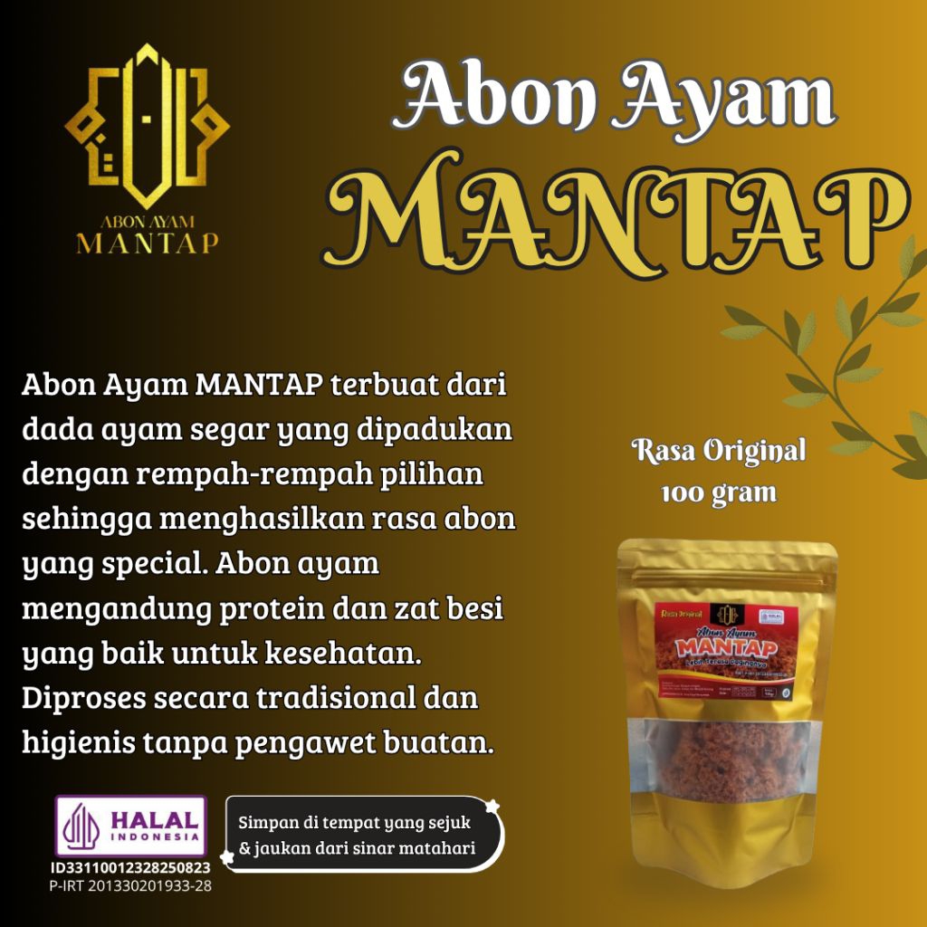 

Abon Ayam MANTAP original Premium 100gr