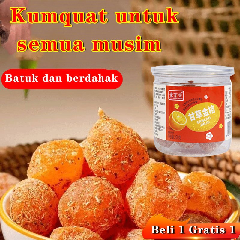 

⚡️COD + pengiriman 24 jam⚡️Batuk dan dahak/Kumquat licorice kering/Buah kering jeruk 0 lemak siap saji manisan buah kering/semua umur bisa makan