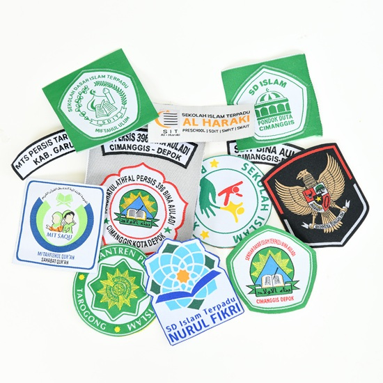 Bet logo sekolah - Bordir Woven