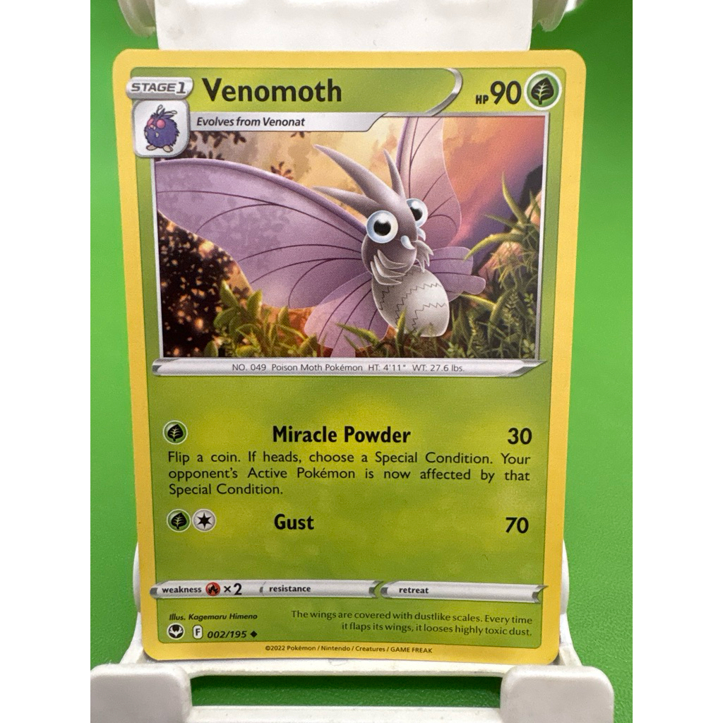 kartu pokemon original common venomoth 002/195