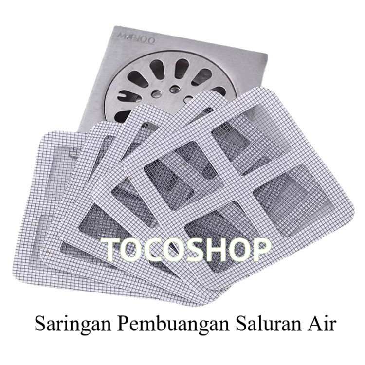 TOCOSHOP   Saringan Pembuangan Saluran Air Stiker Kawat Nyamuk Penambal Lubang Nyamuk Kotak Tempel
