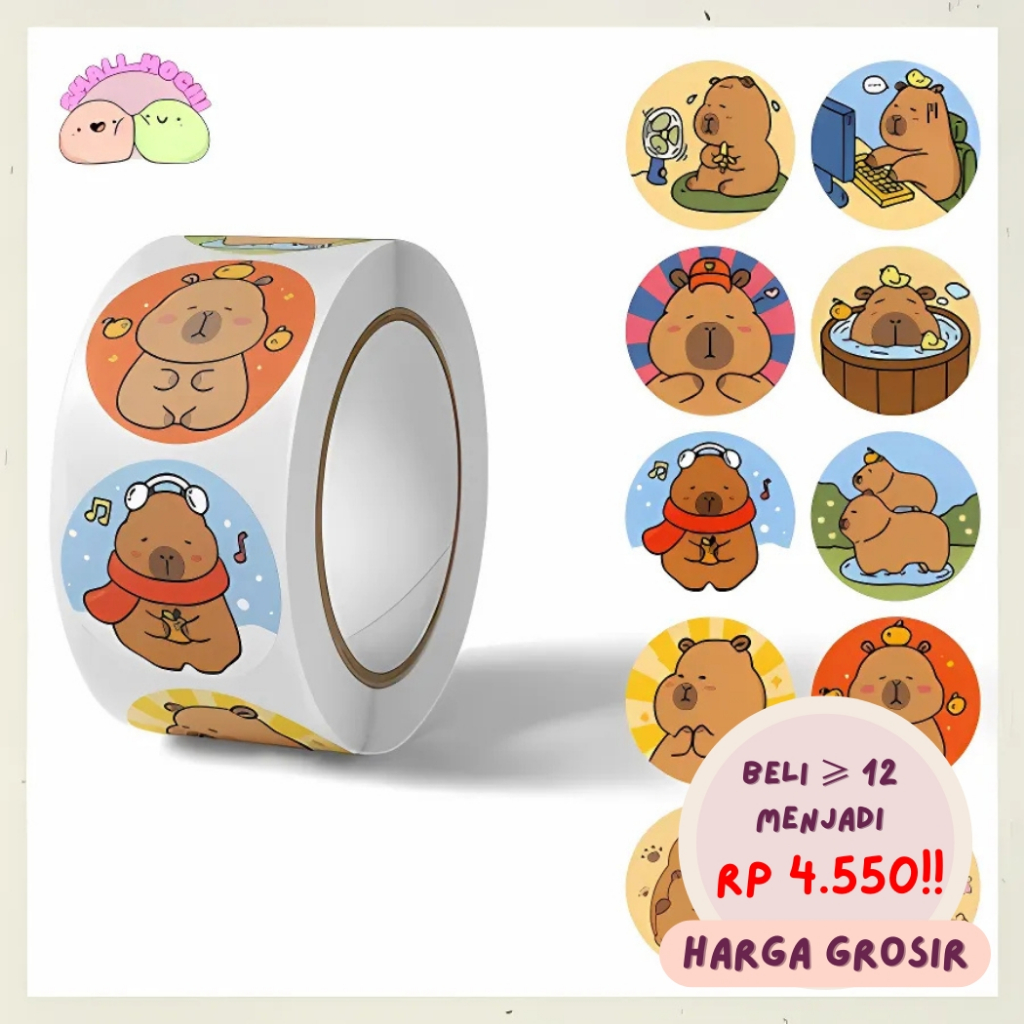 

1 Roll Stiker Roll Cartoon Stiker Label Imut Stiker Segel Serbaguna Best Seller