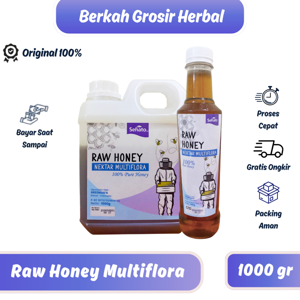 

Raw Honey Nektar Multiflora Sehato