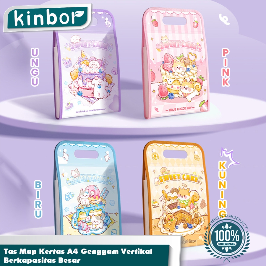 

File Organizer Map Dokumen Desain Lucu Warna Lembut / Penyimpanan Tas Folder Kertas Ujian Berlapis 13 Sekat A4