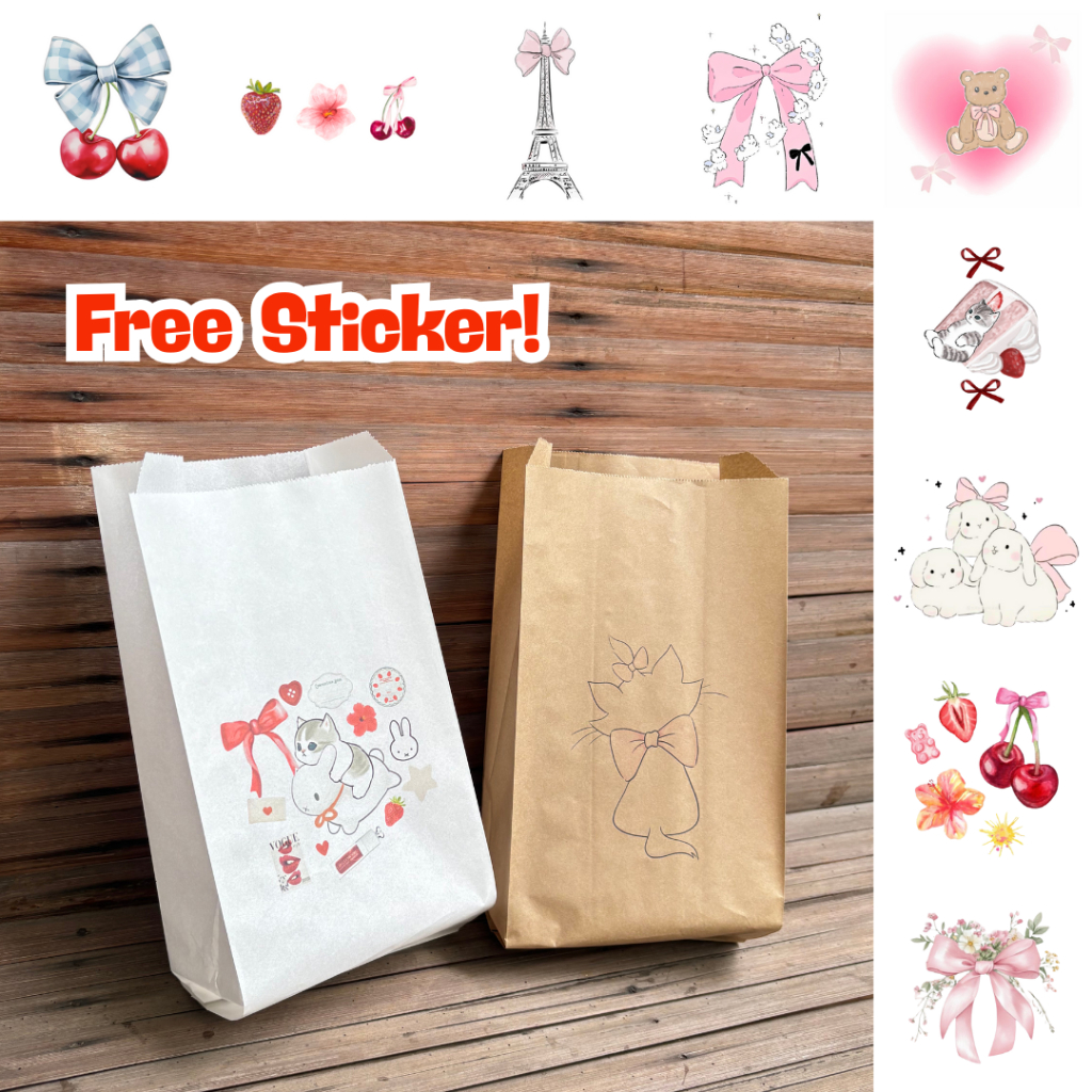 

Kantong Kertas Paper Bag Coquette | Amplop Bungkus Kado Aesthetic Gift Bag Cookies - Putih Cokelat