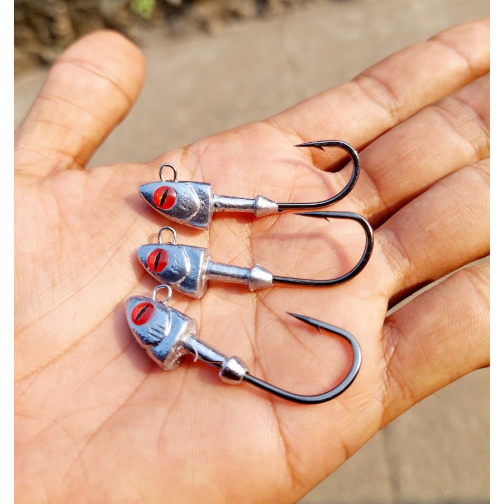 Jig Head Soft Lure 10gr 5cm Mata 3D