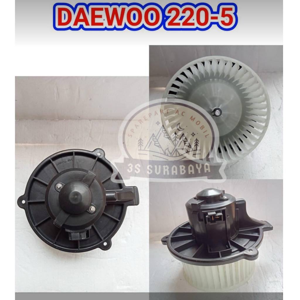 Motor Blower Daewoo 220-5 Ac Truck Hyundai Excavator Ac mobil (Baru/New)