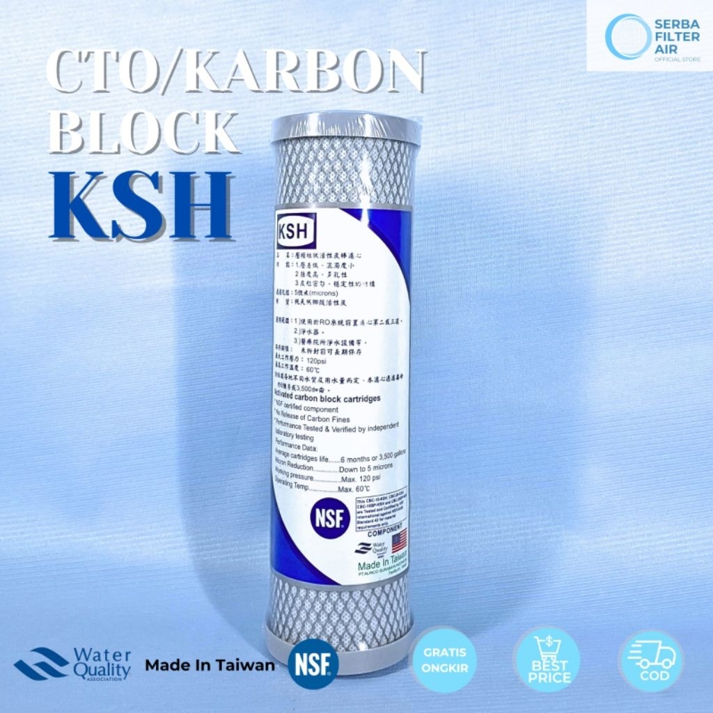 CARTRIDGE CTO KSH 10 INCH ( REFIL CARBON SARINGAN AIR )