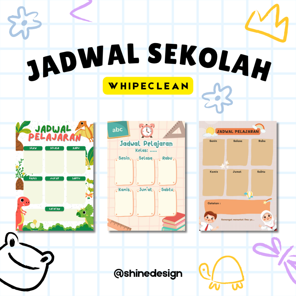 

Poster Wipeclean Jadwal Pelajaran Sekolah - School Timatable Best Seller