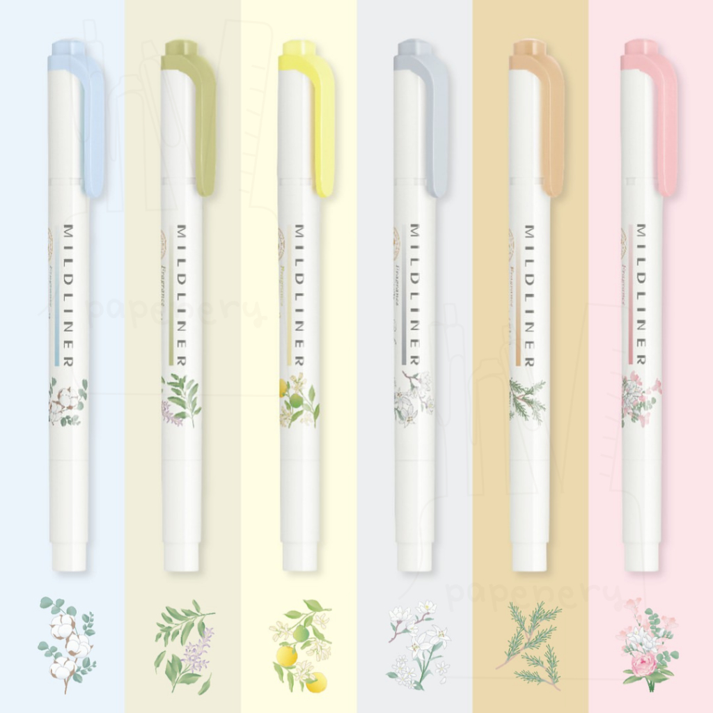 

Zebra Mildliner Fragrance Series Mild Color Double Sided Highlighter Penanda Halaman Limited Edition