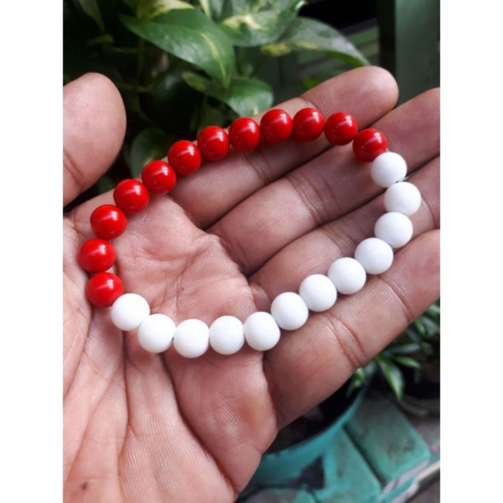 gelang batu akik merdeka merah putih terbaik