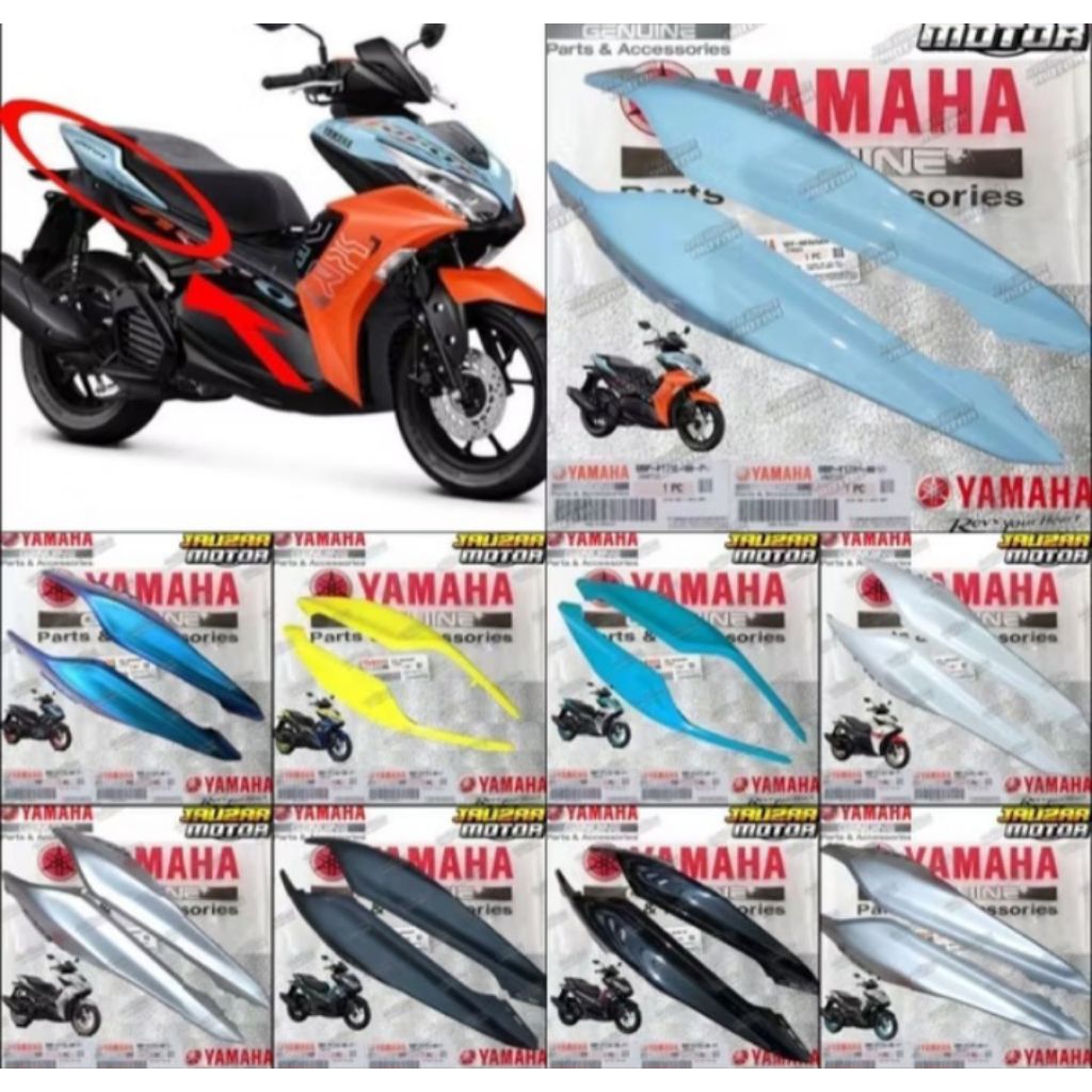 COVER BODY BELAKANG AEROX 155 CONECTED KANAN KIRI ORIGINAL