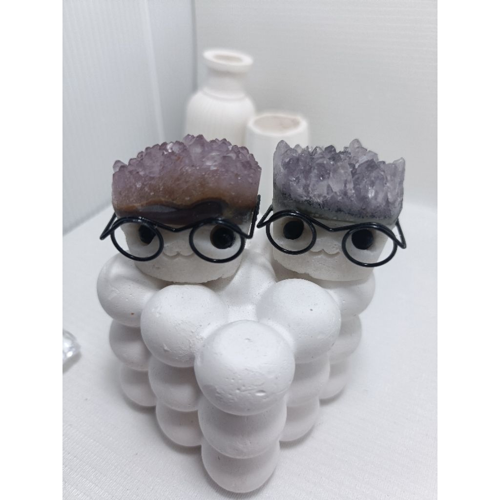 Display Crystal Hedgehog / Pajangan Crystal Amethyst