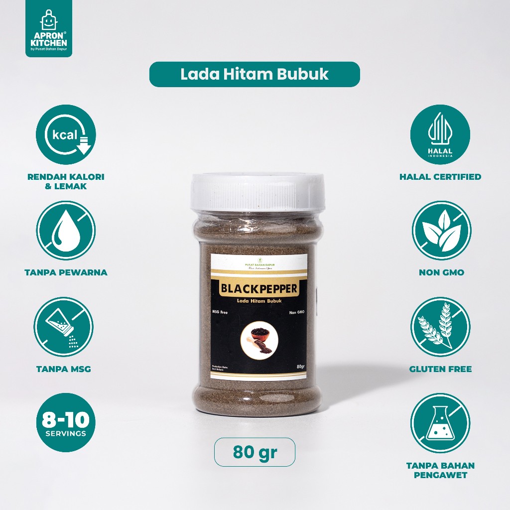 

Lada Hitam Halus (Blackpepper powder) kemasan 80gr