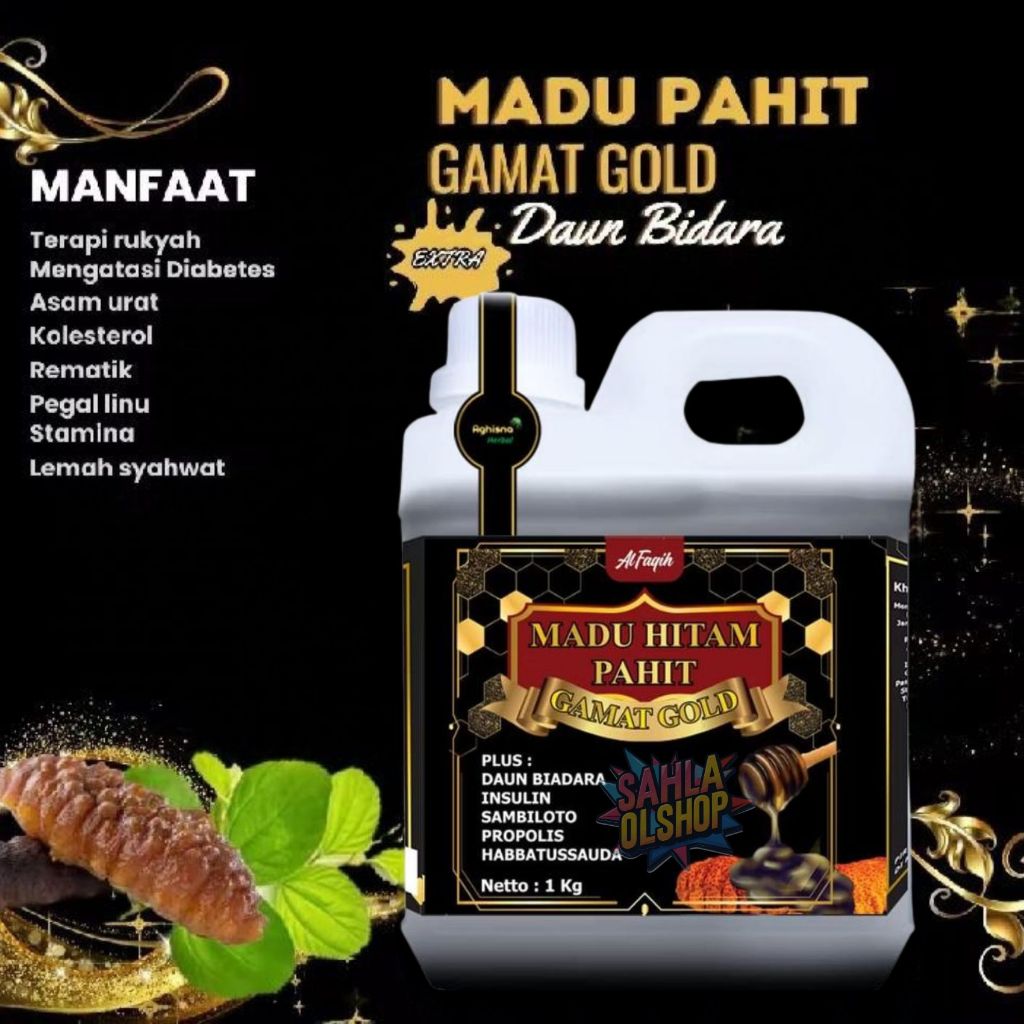 

Madu Hitam Pahit plus Propolis Daun Insulin 1KG Efektif Mengatasi Diabetes Asam Urat dan Kolesterol