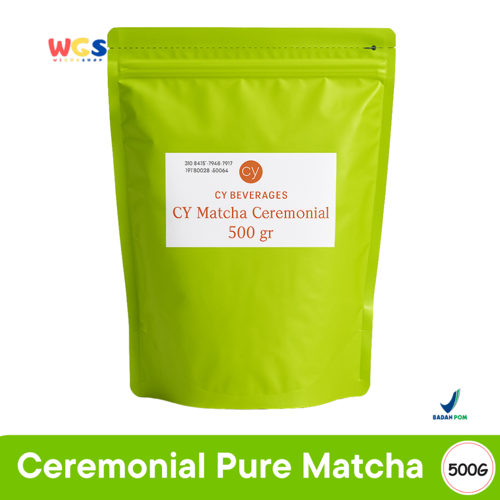 

CY Matcha Ceremonial Grade 500gr – Bubuk Teh Hijau Premium untuk Minuman dan Dessert