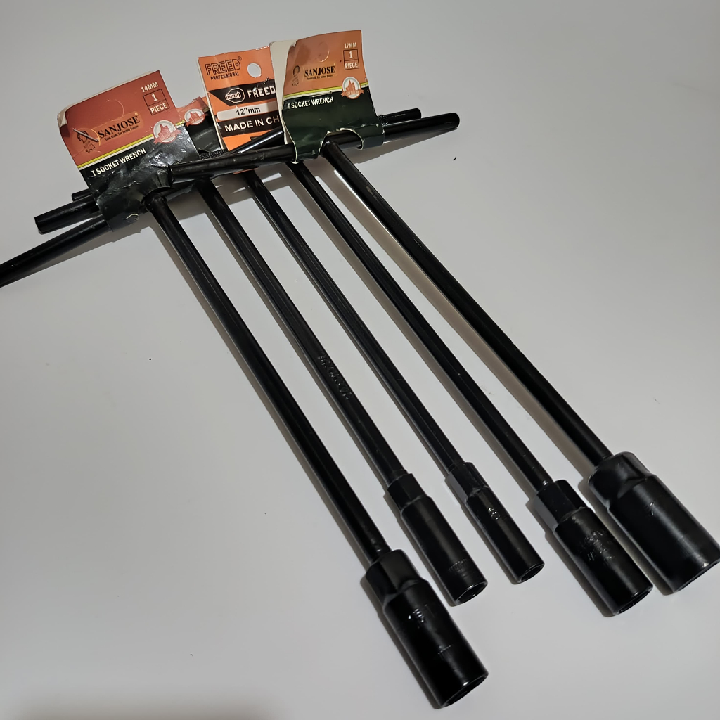 Kunci T Set 5 Pcs 8 10 12 14 17mm Hitam Sanjose (Satuan) / Kunci Sok T / Kunci Shock Set Lengkap