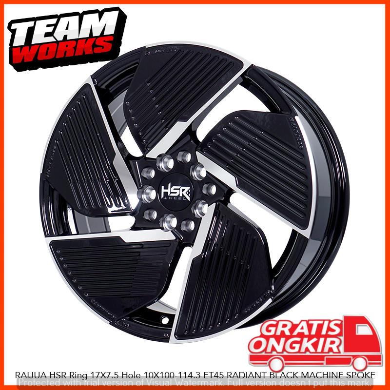 VELG MOBIL RING17 RADIANT BLACK MS UNTUK INNOVA RUSH GRANMAX SIENTA HSR RAIJUA LEBAR7,5 VELK RING17