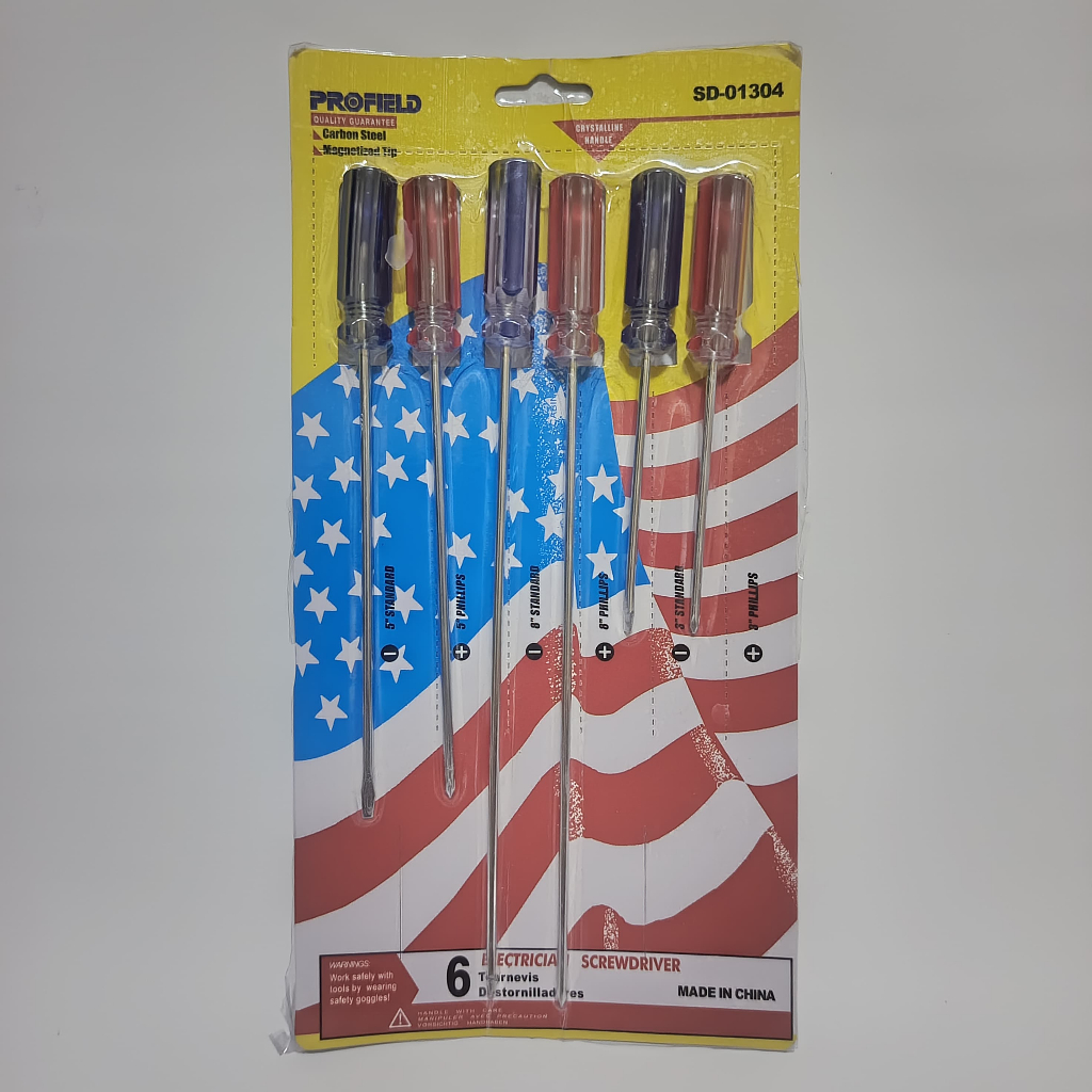 Profield Obeng Set Lengkap 6 Pcs Panjang / Obeng Setting Karburator / Obeng Radio Obeng Kecil 1 Set