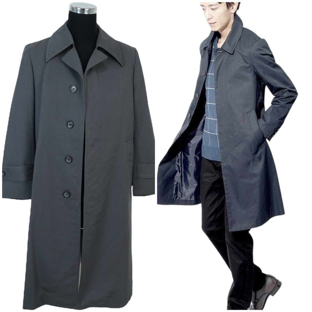 Men premium pure wool coat in grey brand Mackenzie onward