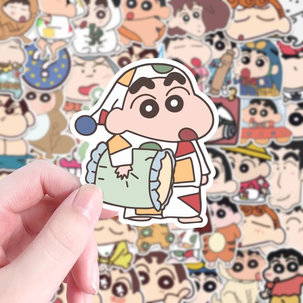 

Stiker Kartun Crayon Shin-chan 100pcs – Dekorasi Imut untuk Ponsel, Buku Catatan, Koper & Barang Anime