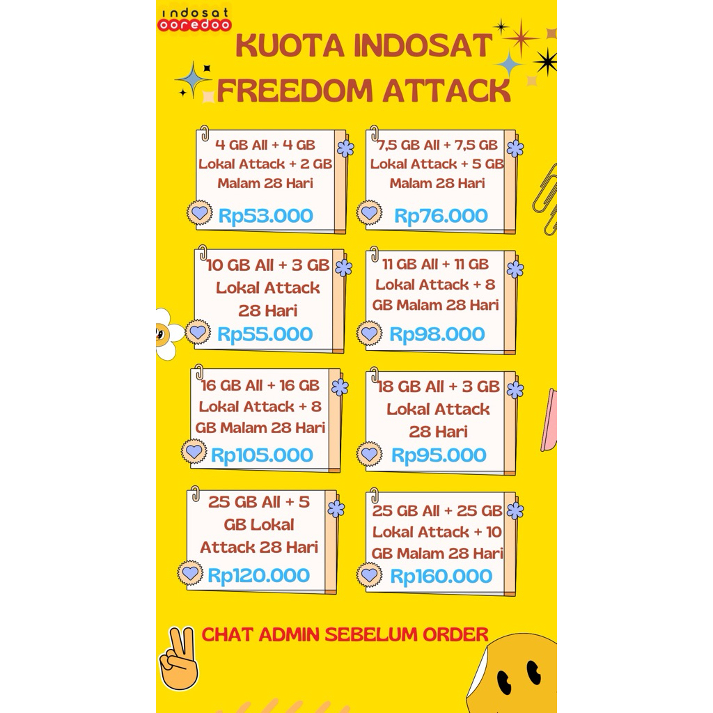 Kuota Indosat Freedom Attack