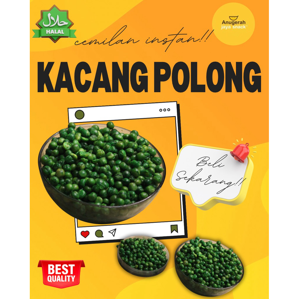 

Kacang Polong Ijo 250gr - 1kg Cemilan Snack Kiloan Makanan Ringan