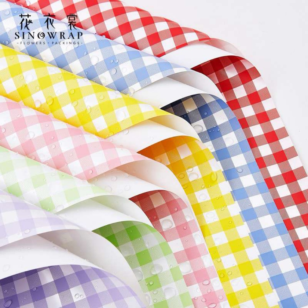 

[1 pack] C-STC / Kertas Buket Bunga / Wrapping Paper Cellophane / Squared Tiled Cellophane / Kertas Buket Motif Kotak Kotak/ Flower Paper Craft / Kertas Celopen / Plastik Bunga