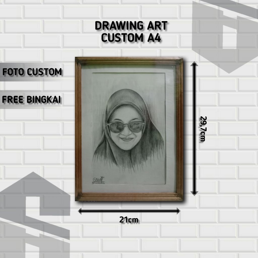 

JASA SKETSA WAJAH CUSTOM UKURAN A4 + BINGKAI MINIMALIS