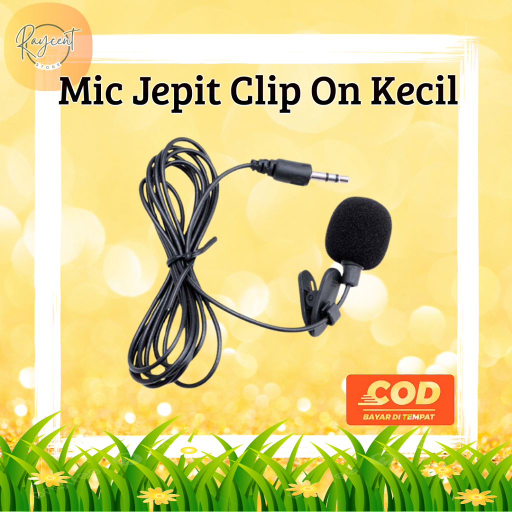 Mic youtuber microphone clip on jepit kecil