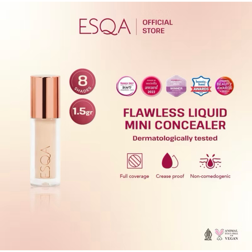 ESQA Flawless Liquid Mini Concealer Granola 1.5gr
