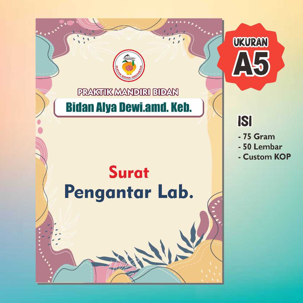 

BUKU LEMBAR BIDAN A5 KOP dan COVER CUTOM , LEMBAR KETERANGAN BIDAN , BUKU BIDAN