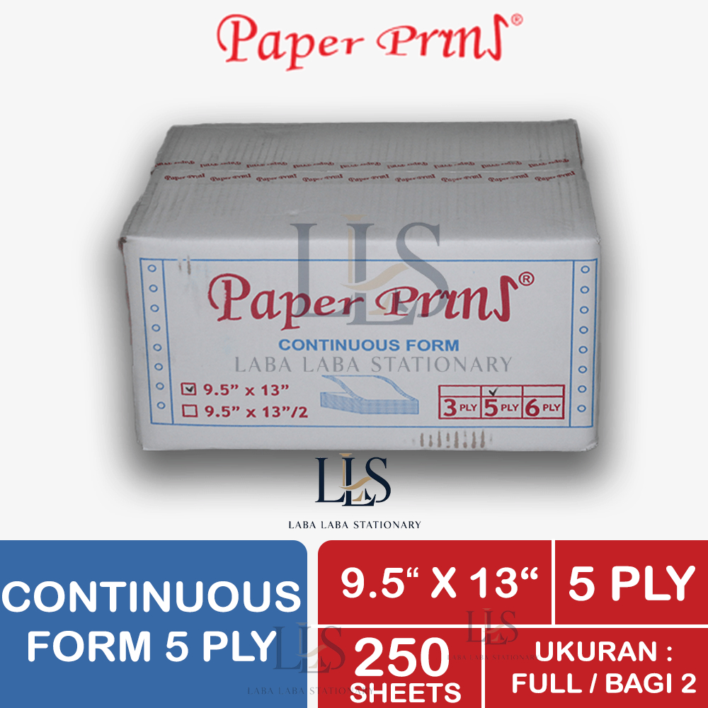 

CONTINUOUS FORM PAPER PRINT 9.5 X 13 5 PLY NCR FULL BAGI 2 FAKTUR SURAT JALAN KERTAS CONTINOUS FORM RANGKAP 5