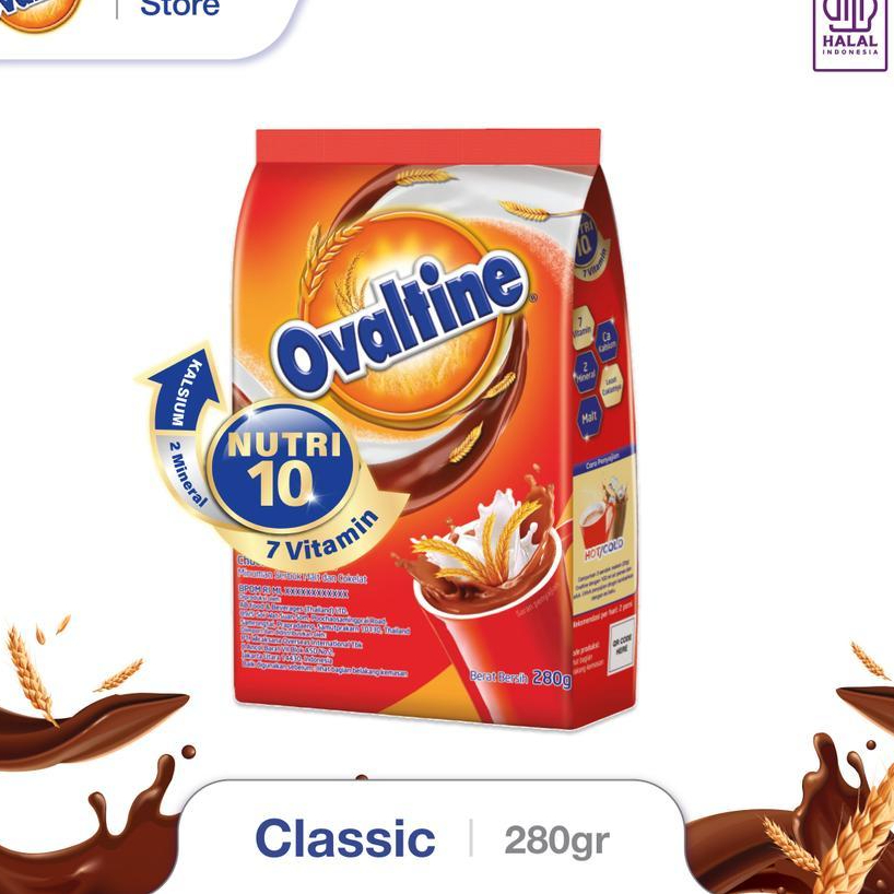 

Ovaltine Classic Susu Bubuk Coklat 280g