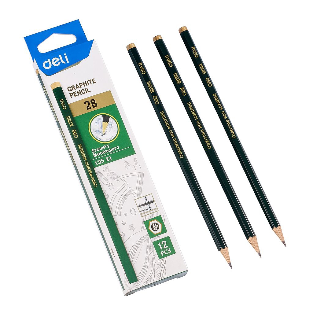 

Pensil Deli 12Pcs C88-2B Graphite Pencil 1 pak