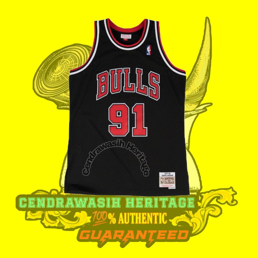 Mitchell & Ness Nba Chicago Bulls 1997-98 Dennis Rodman Swingman Jersey Black Original