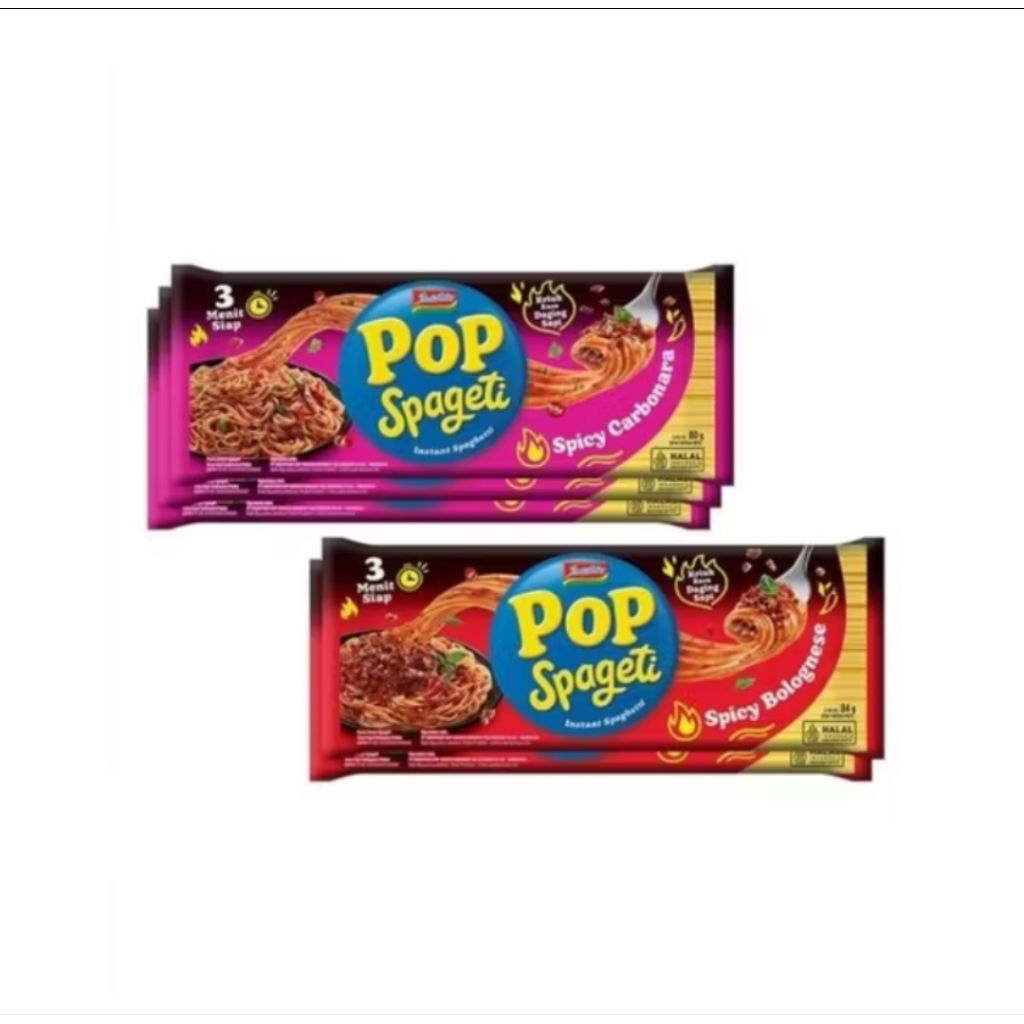 

5 pcs indomie pop spageti carbonara - bolognese