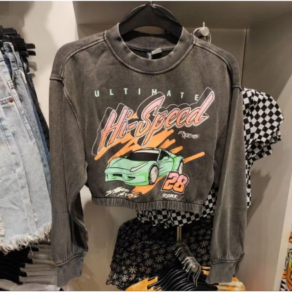 [PRELOVED] Ready Stock Sweater Crop Hi- speed H&M Original Store - Size L