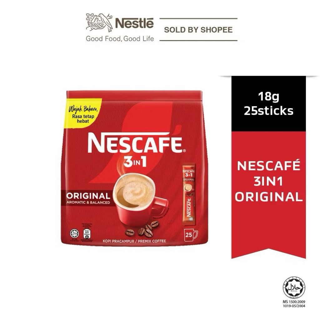 

Nescafe 3in1 ori Malaysia 25 sachet