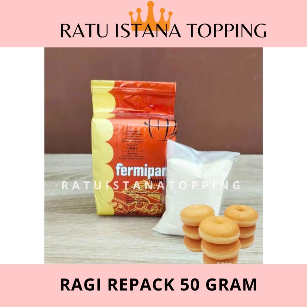 

RAGI ECER 50 GRAM RAGI FERMIPAN REPACK KILOAN PENGEMBANG ROTI DONAT
