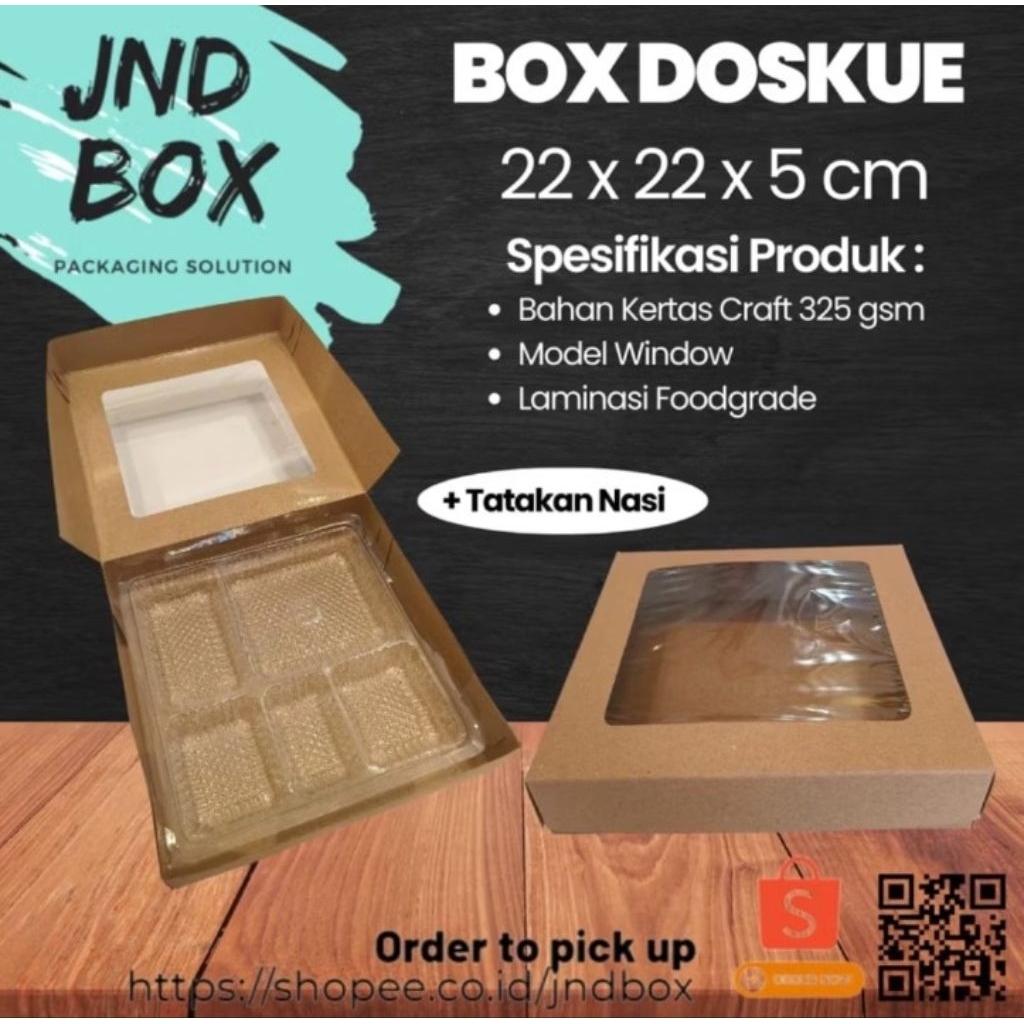 

Dus Nasi Window 22 x 22 x 5 Laminasi DENGAN TATAKAN