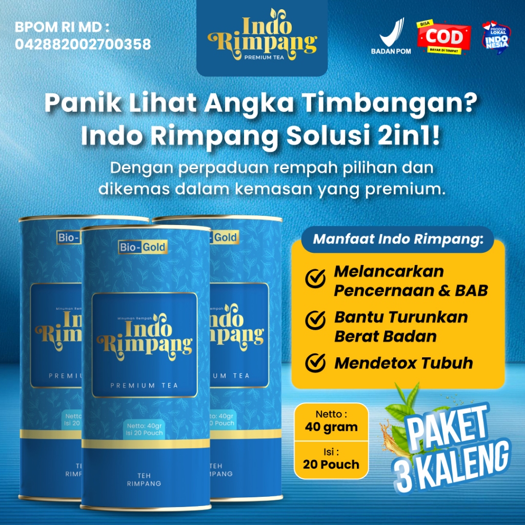 

Teh Indo Rimpang - Teh Detox Herbal Membantu Meningkatkan Imunitas dan Energi & Menurunkan Berat Badan Secara Alami