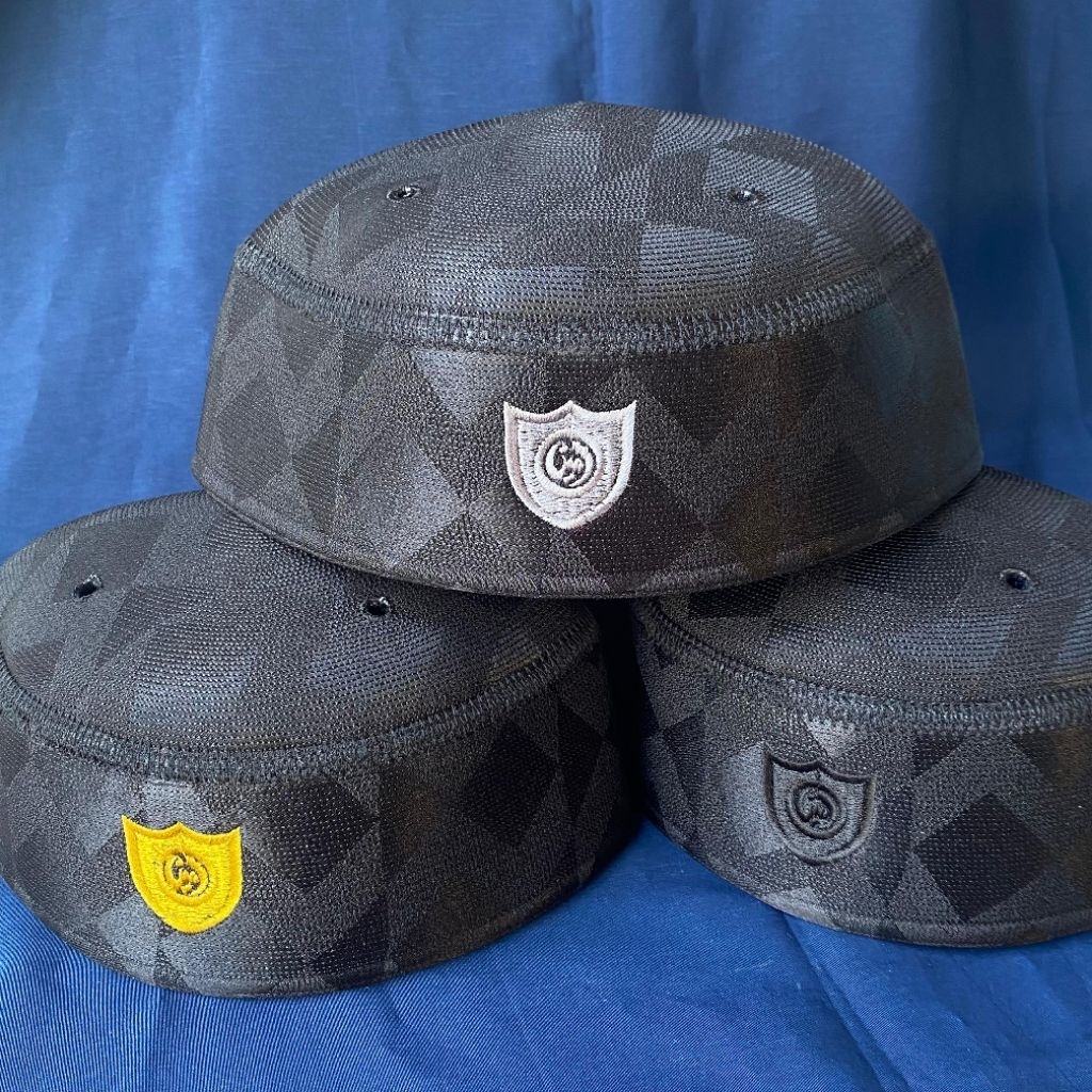 kopiah Malaysia A5 Ameen Hitam Motif Zig-zag