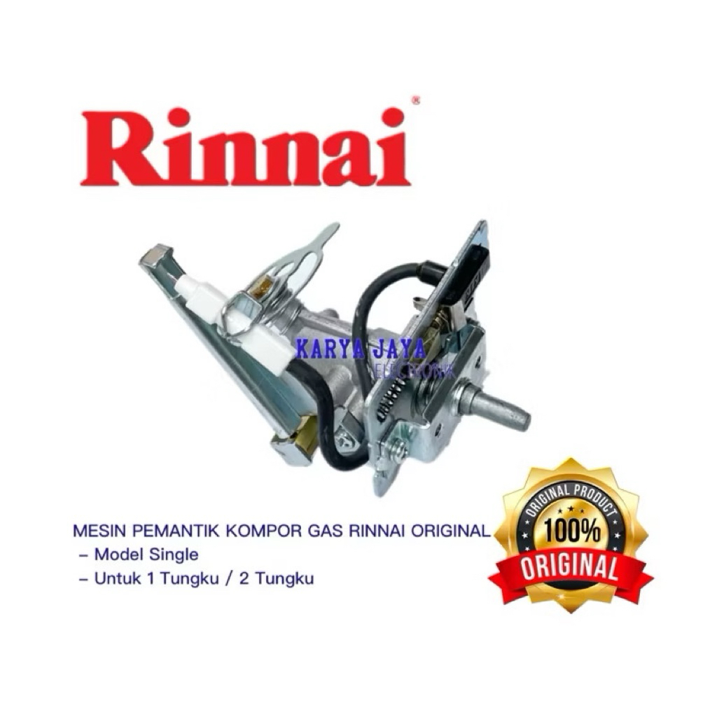 Pematik Kompor Gas Rinnai Original Model Single / Mesin Pematik Kompor Rinnai 1 Tungku / 2 Tungku