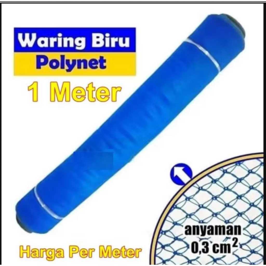 polynet biru  ECERAN 1M X1.3M- insect net- safety net - waring polynet - jaring proyek