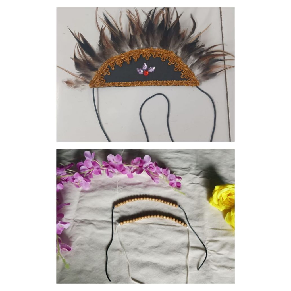 kalung Dayak dari bulu ayam