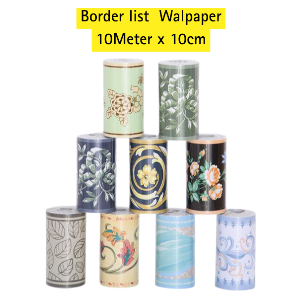 List Wallpaper Dinding / List Wallpaper Dinding 10 Meter / Wallpaper Pvc / List Border Pvc 10Cmx10M