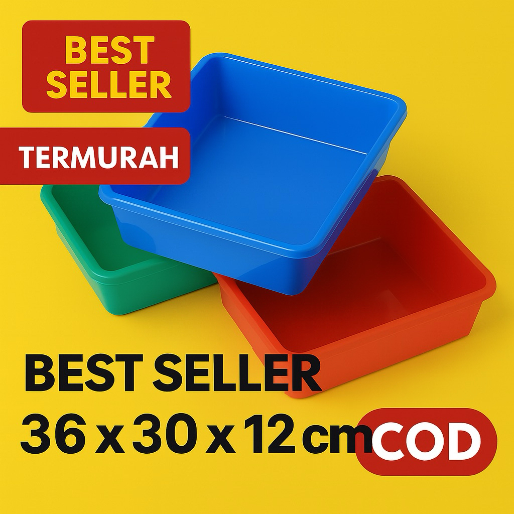 Bak Persegi Panjang Super / BAK TAHU - Baskom / Ember Plastik / Bak Pasir Kucing / Bak Hidroponik