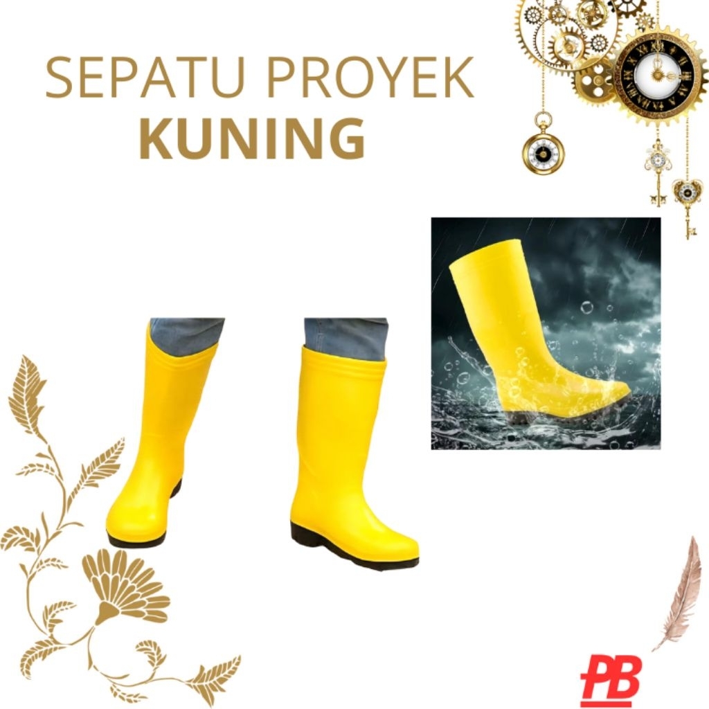 Safety Boot Kuning/Sepatu Proyek Kuning